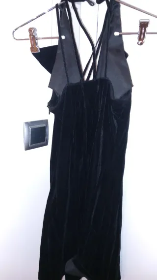 Vestido fiesta terciopelo negro