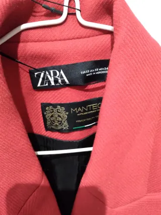 Abrigo Zara Lana Manteco Oversize XS