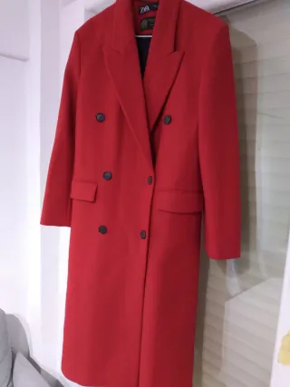 Abrigo Zara Lana Manteco Oversize XS