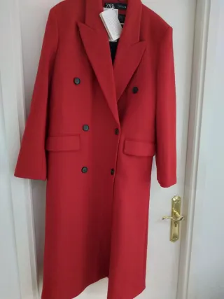 Abrigo Zara Lana Manteco Oversize XS