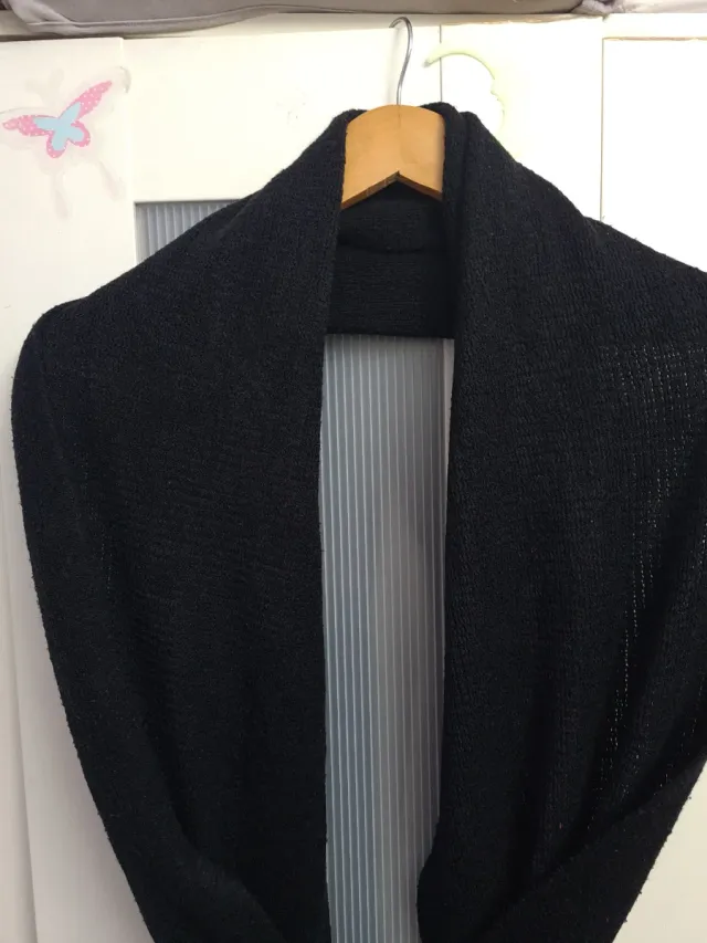 Bufanda circular negra