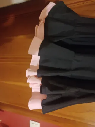 Falda Flamenca Niña Negra y Rosa