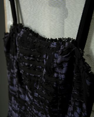 Vestido Punk Rave Negro y Azul Mini