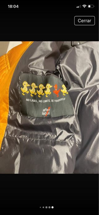 Plumífero After Label Naranja