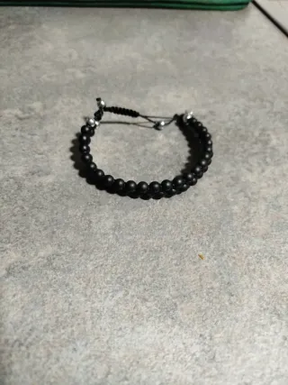 Pulsera Lotus Negra y Plateada