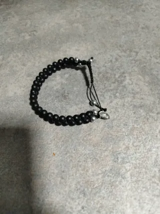 Pulsera Lotus Negra y Plateada