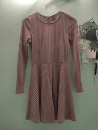 Vestido invierno de punto manga larga