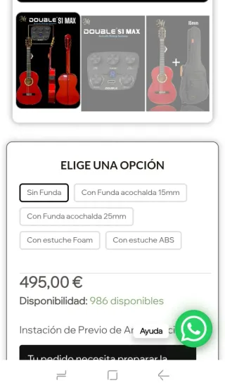 Guitarra flamenca autoamplificada