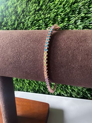 Pulsera rivière piedras mixtas.