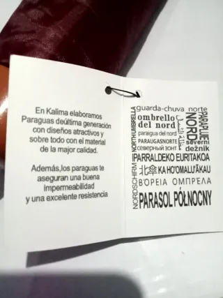 Paraguas bolso granate nuevo