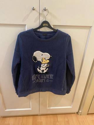 Pijama polar Snoopy Oysho Azul Marino