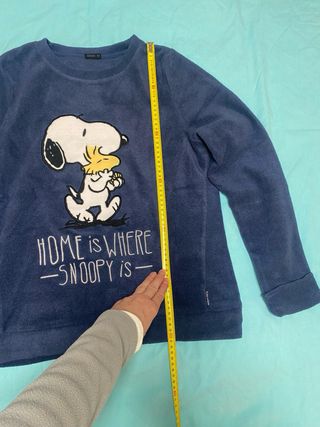 Pijama polar Snoopy Oysho Azul Marino