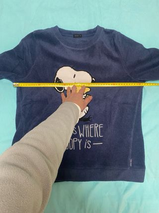 Pijama polar Snoopy Oysho Azul Marino