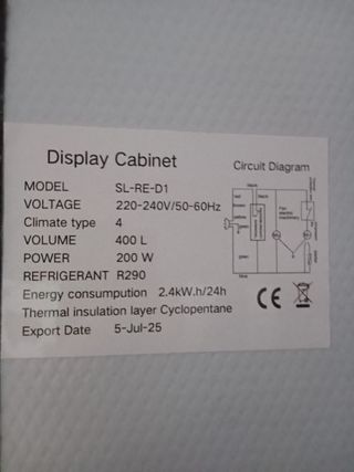 NEVERAS EXPOSITORAS DE BEBIDAS NUEVAS