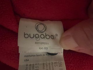 Saco cochecito Bugaboo Invierno. color rojo