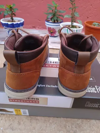 Skechers Regano en piel - Botas de cuero hombre