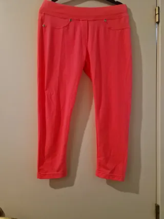 Pantalón/leggins 3/4 rosa fosforito