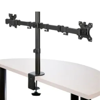 Brazo Soporte Doble Monitor Negro