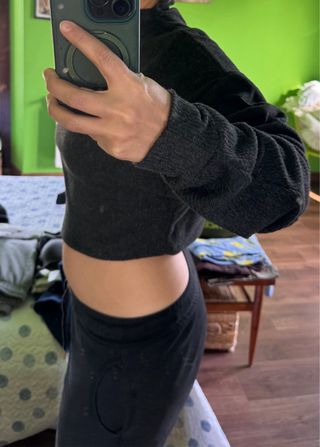 Jersey Bershka Talla L Gris Nuevo