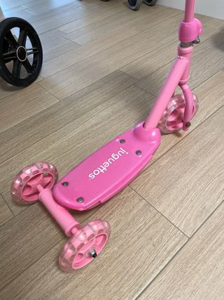 Patinete infantil rosa 3 ruedas