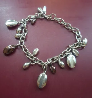 Bracciale donna acciaio con ciondoli