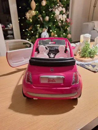 Coche Barbie Fiat 500 Rosa