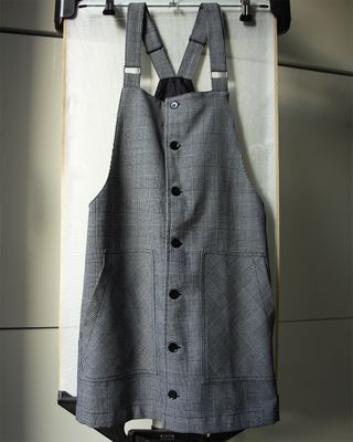 Mini Vestido Peto/Overall Cuadros