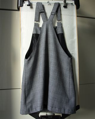 Mini Vestido Peto/Overall Cuadros