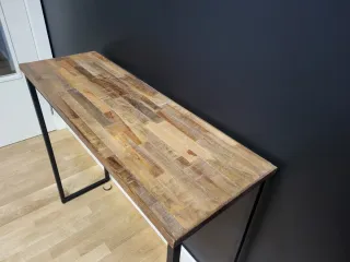 Tavolo consolle ausiliario in legno di teak massiccio