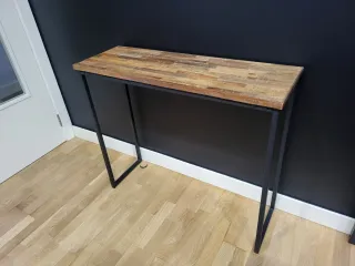 Tavolo consolle ausiliario in legno di teak massiccio