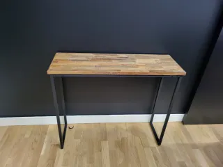 Tavolo consolle ausiliario in legno di teak massiccio