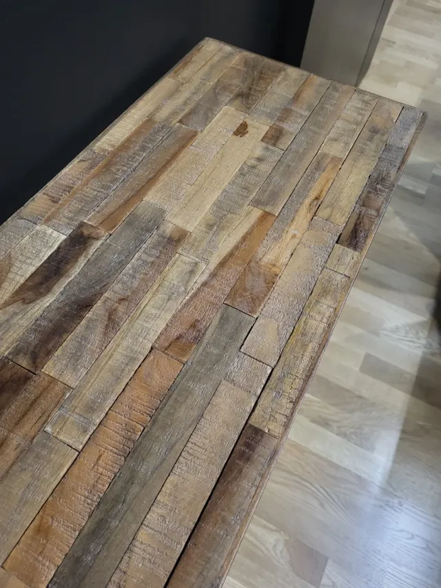 Mesa consola auxiliar madera de teca maziza