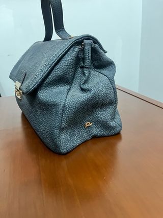 Bolso mano gris mujer