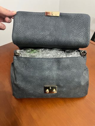 Bolso mano gris mujer