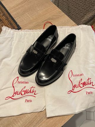 Mocassini Christian Louboutin neri donna