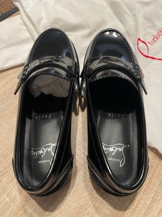 Mocassini Christian Louboutin neri donna