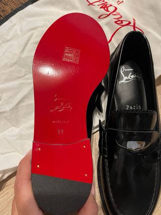 Mocassini Christian Louboutin neri donna