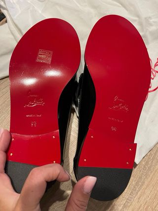 Mocassini Christian Louboutin neri donna