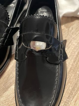 Mocassini Christian Louboutin neri donna