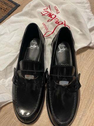 Mocassini Christian Louboutin neri donna