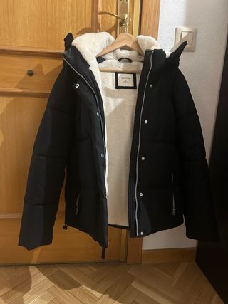 Abrigo Hollister Negro Mujer Talla M