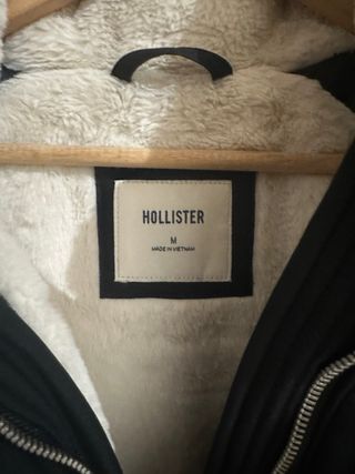 Abrigo Hollister Negro Mujer Talla M