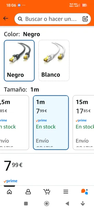 Cable de red Primewire CAT 7 Gigabit Ethernet