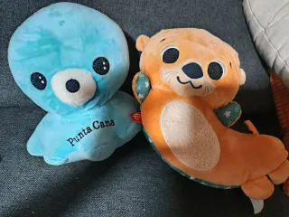 Peluche Azul Punta Cana y Nutria Naranja