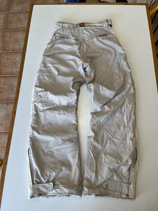 Pantalones de esquí mujer beige y blanco