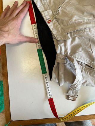 Pantalones de esquí mujer beige y blanco