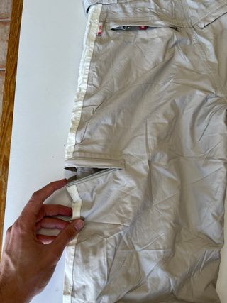 Pantalones de esquí mujer beige y blanco