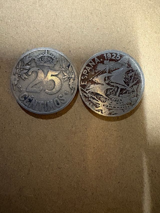 Monedas España 25 Céntimos 1925 (10 uds)