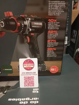 Taladro Percutor Parkside 20 voltios performance