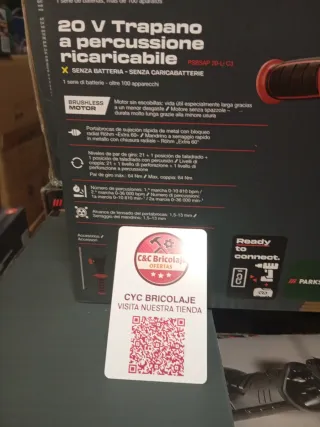 Taladro Percutor Parkside 20 voltios performance